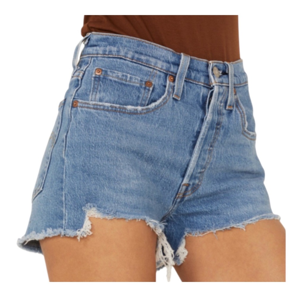 LEVI'S JEANS ORIGINAL FIT 501 Button-Fly Cut-Off Denim Shorts MEDIUM WASH sz 31